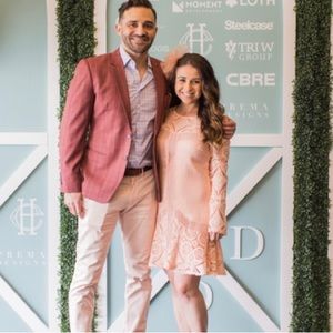 Pink lace dress size XS